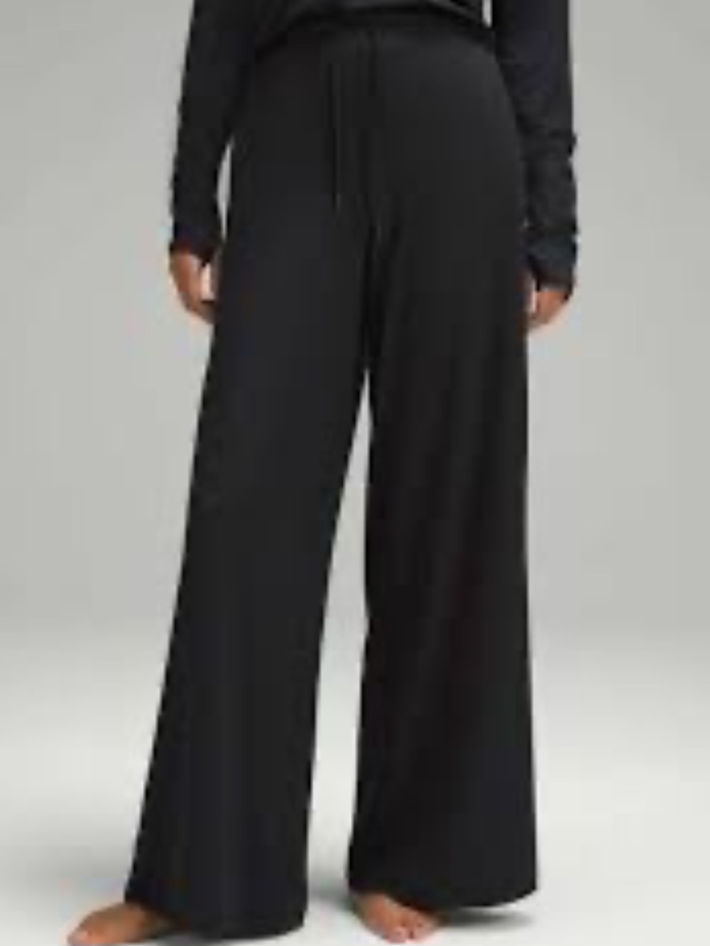 lululemon athletica Black Wide-Leg Modal Lounge Pants Size 6